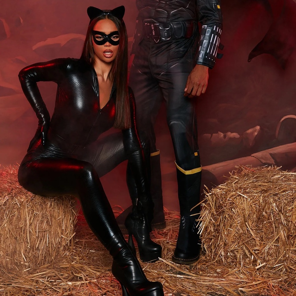 Cat Fight 5 Piece Costume Set - Black - Picture 4 of 4